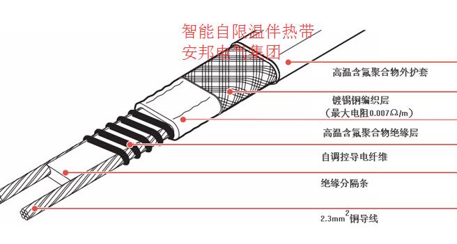 智能自限温伴热带结构示意图